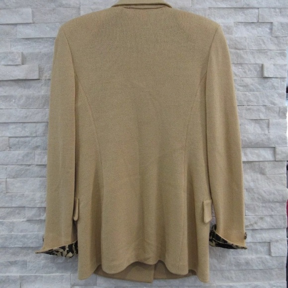 Stunning 2 pc Set St John Camel Santana Knit Blazer & Tank - 2/S (fits more M) - Picture 4 of 8